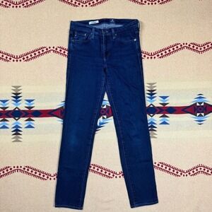 Adriano Goldschmied AG The Prima Mid Rise Cigarette Jeans USA 27 R Blue Stretch